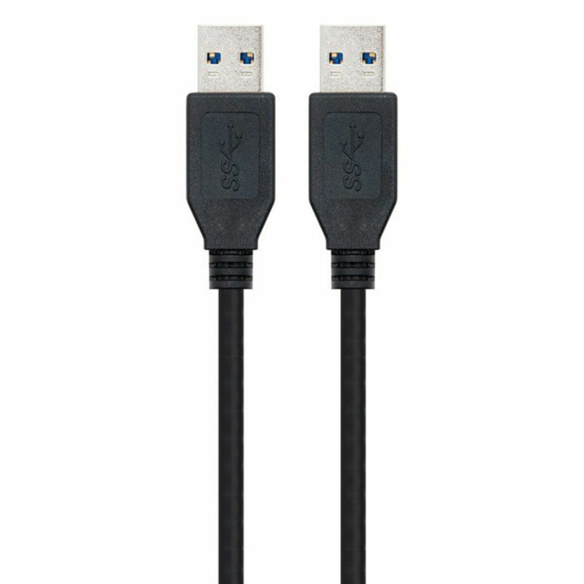 USB 3.0 A - USB A kaapeli NANOCABLE 10.01.1002-BK Musta 2 m